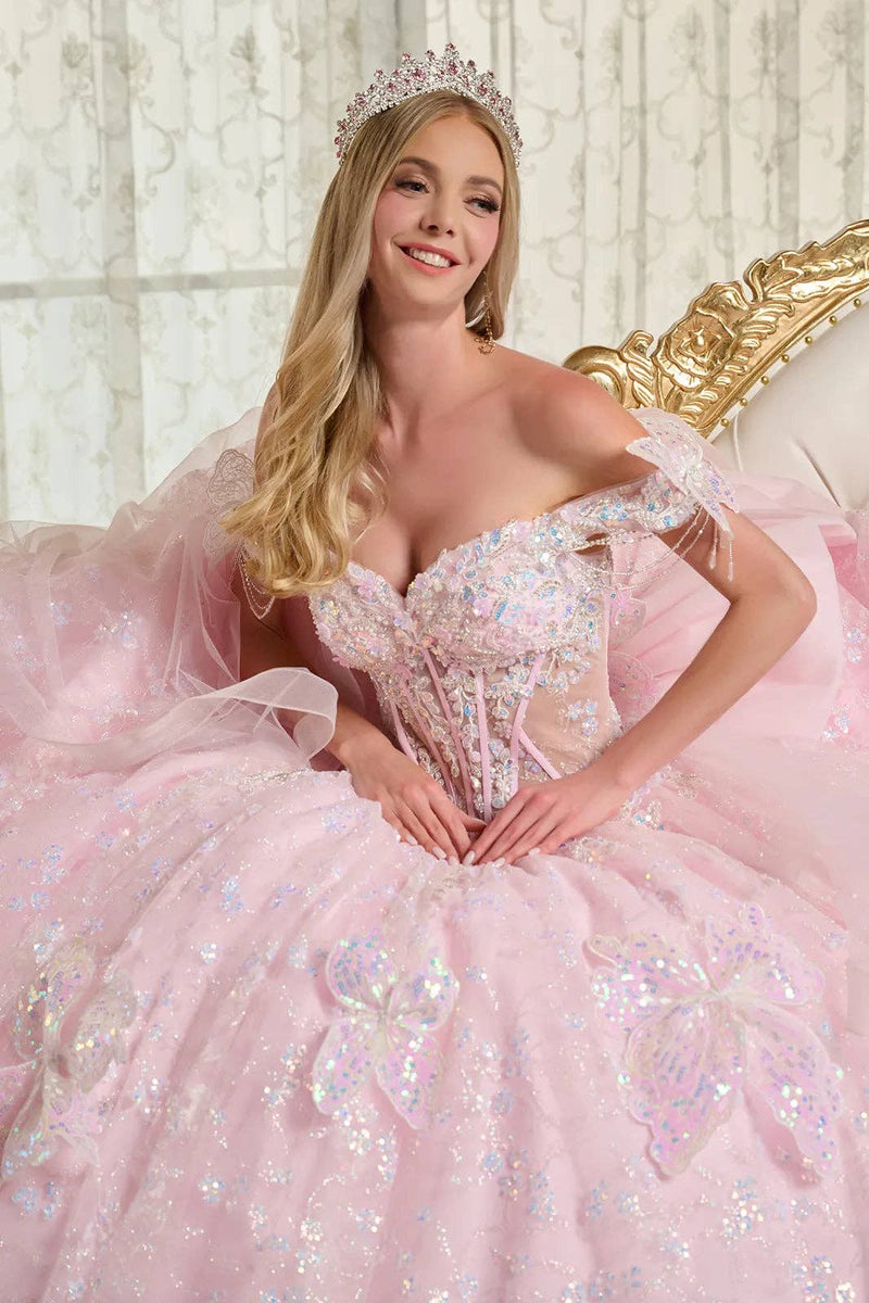 {Pink Tulle Quinceanera Dress} - {} at {Linda Mariposa}