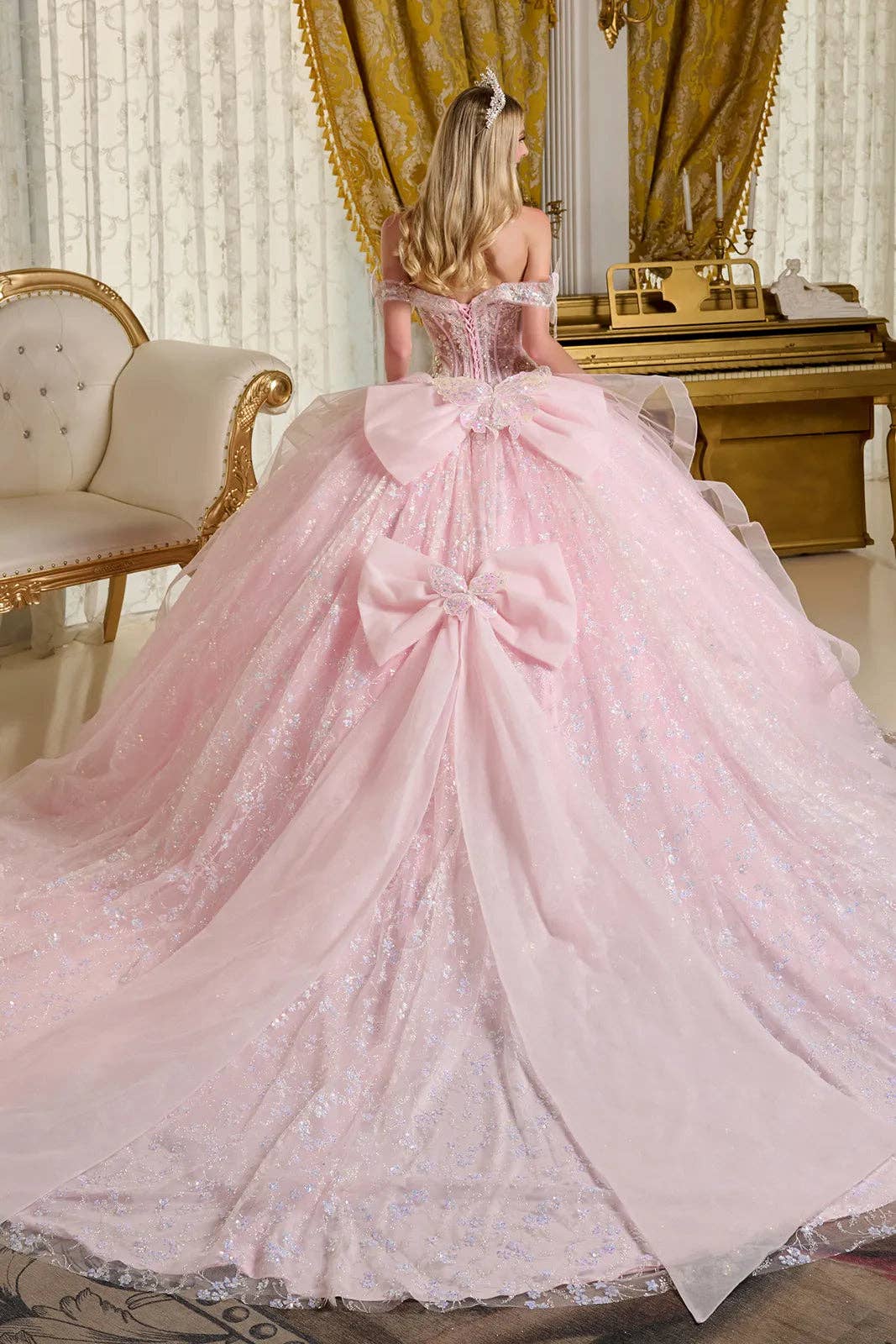 {Pink Tulle Quinceanera Dress} - {} at {Linda Mariposa}