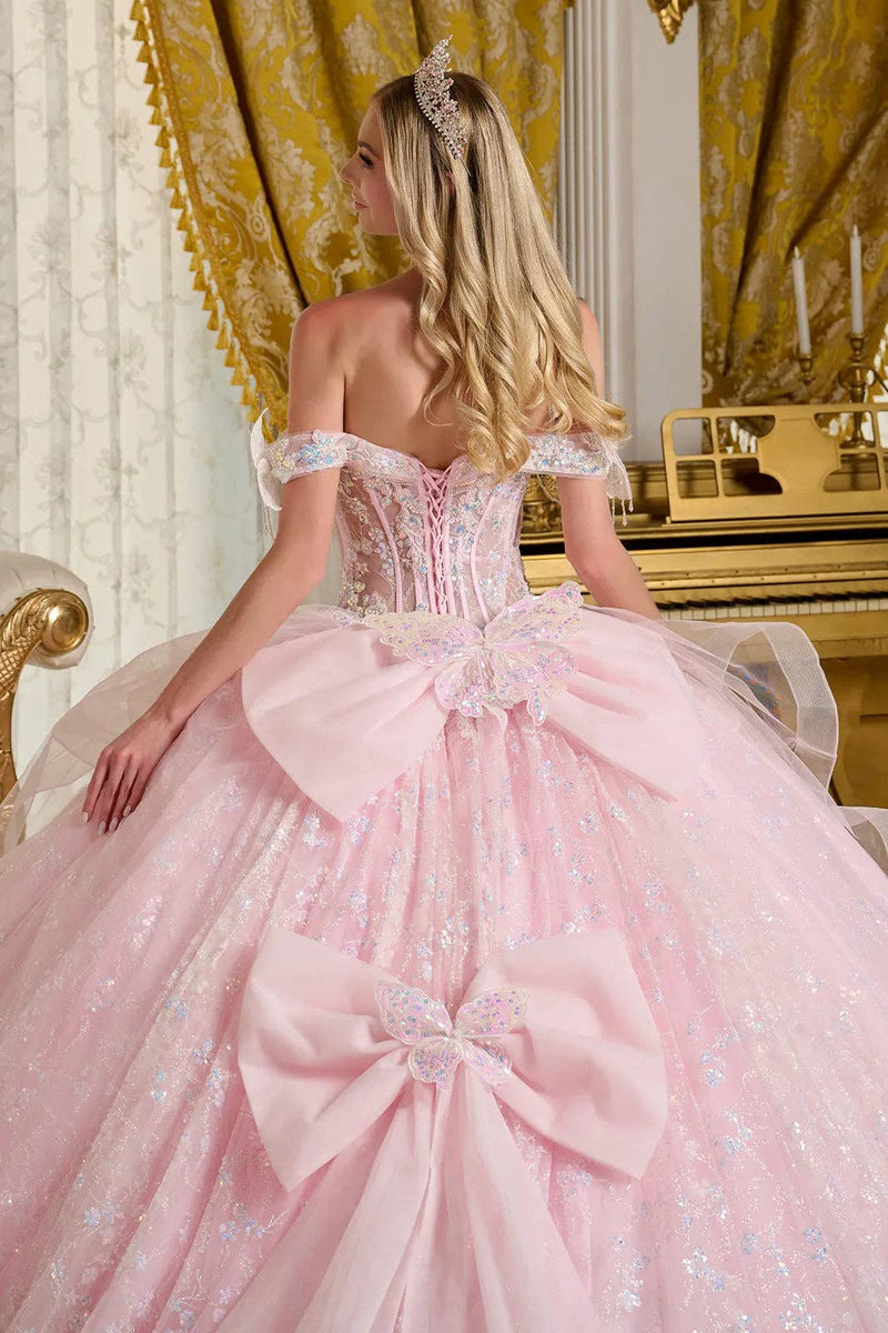 {Pink Tulle Quinceanera Dress} - {} at {Linda Mariposa}