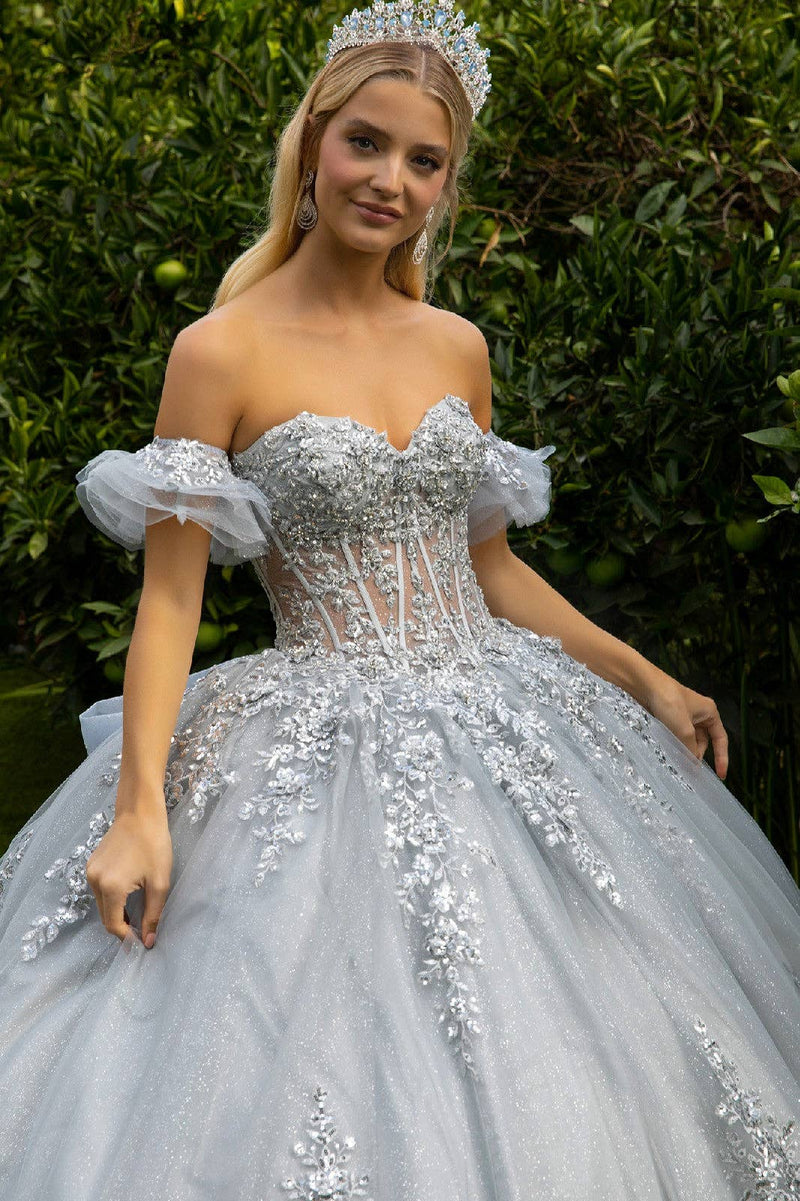 {Silver Quinceañera Dress} - {} at {Linda Mariposa}