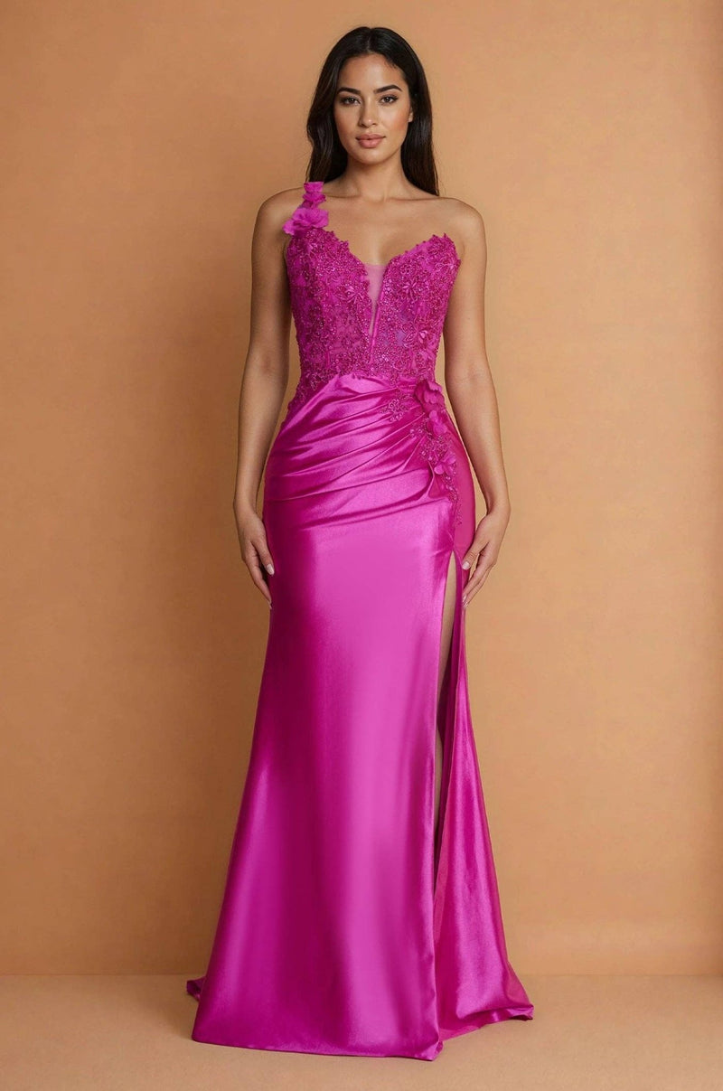 {wholesale fitted satin & lace evening gown} - {} at {Linda Mariposa}