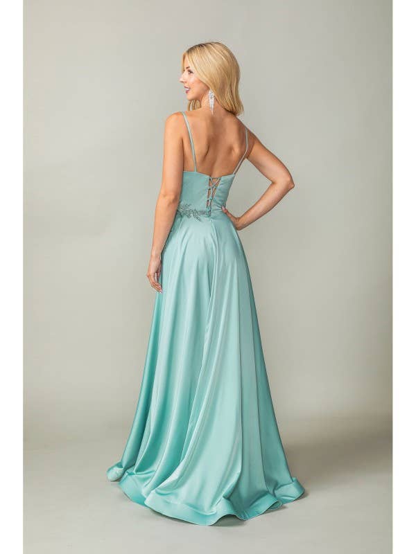 {Wholesale Lace - Up Back Prom Dress} - {} at {Linda Mariposa}