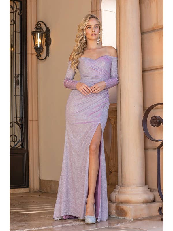 {Wholesale Off - The - Shoulder Mermaid Silhouette Prom Dress} - {} at {Linda Mariposa}