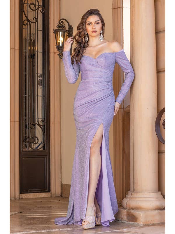 {Wholesale Off - The - Shoulder Mermaid Silhouette Prom Dress} - {} at {Linda Mariposa}