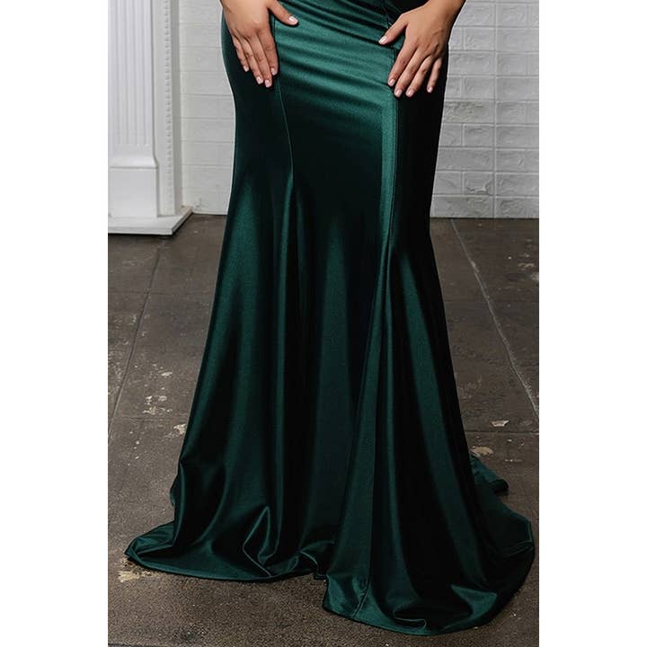 {Wholesale Off the Shoulder Sweetheart Neckline Stretch Satin} - {} at {Linda Mariposa}